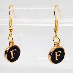 7/$10 F Initial Earrings, New